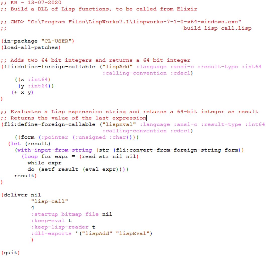 Calling Lisp Functions from Elixir – Rangarajan Krishnamoorthy on ...